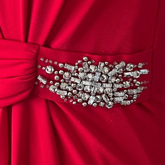 Ellen Tracy-Simple Yet Class Fire Engine Red Dress - Picture 5 of 11